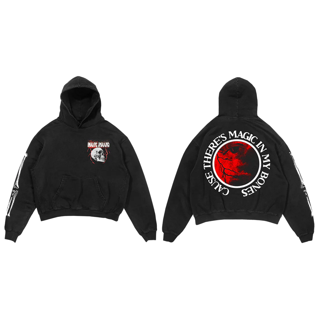 Bones Skull Hoodie - Image 3