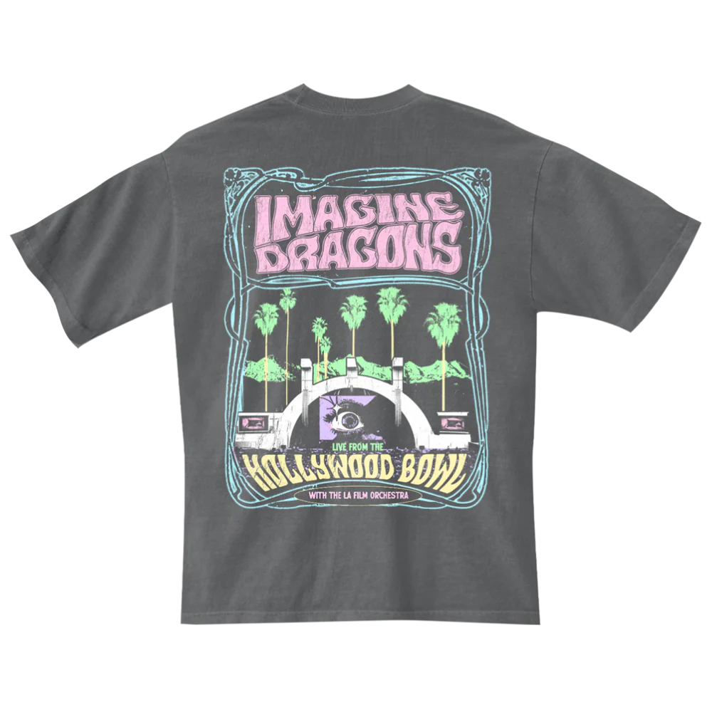 Live Hollywood Bowl Film Palm Tree Youth Tee