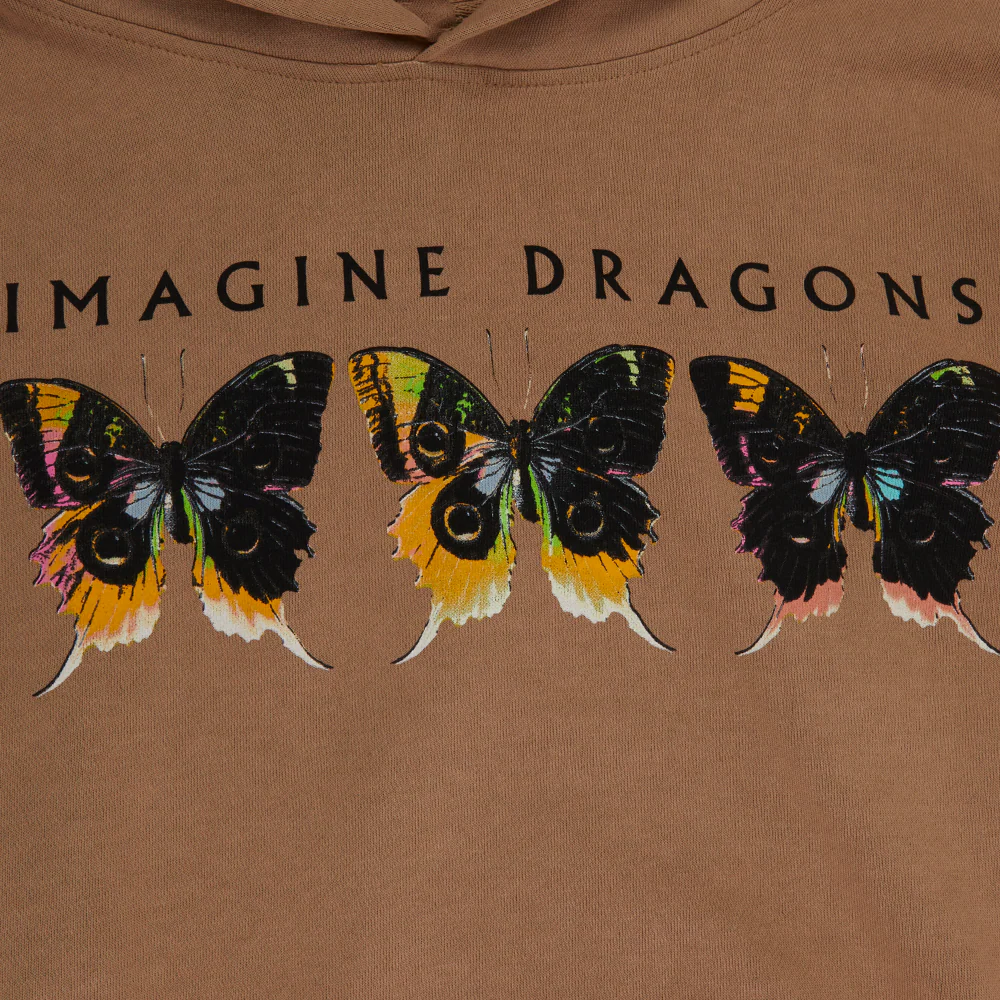 Loom Butterfly Tan Hoodie - Image 2